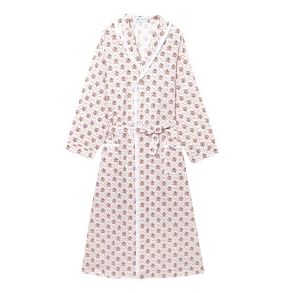 Mrs. Alice Pink Bouquet Dressing Gown Floral Patterned Robe House Dress SzXS-S